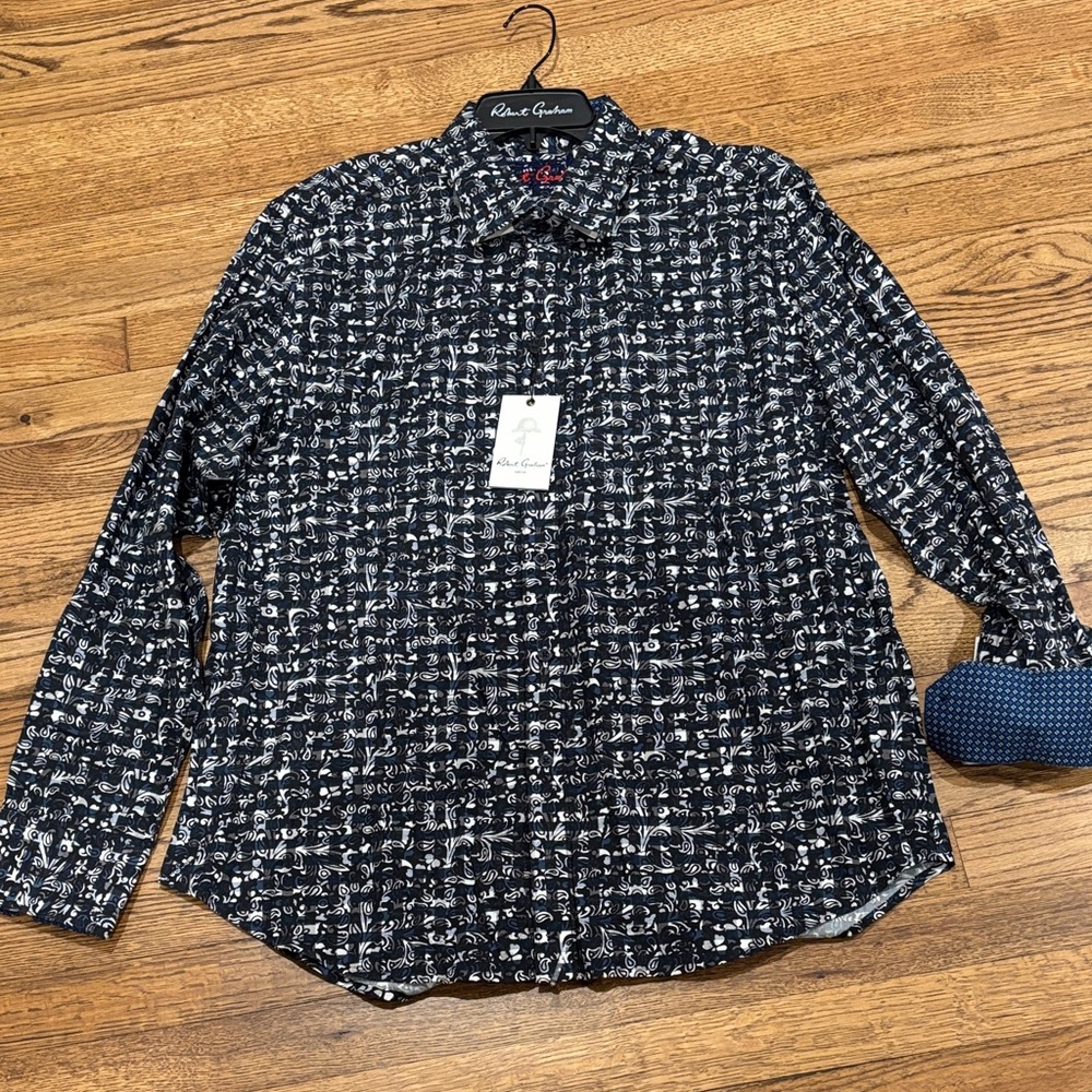 NWT Robert Graham water taxis Patterned Men's Shirt XL